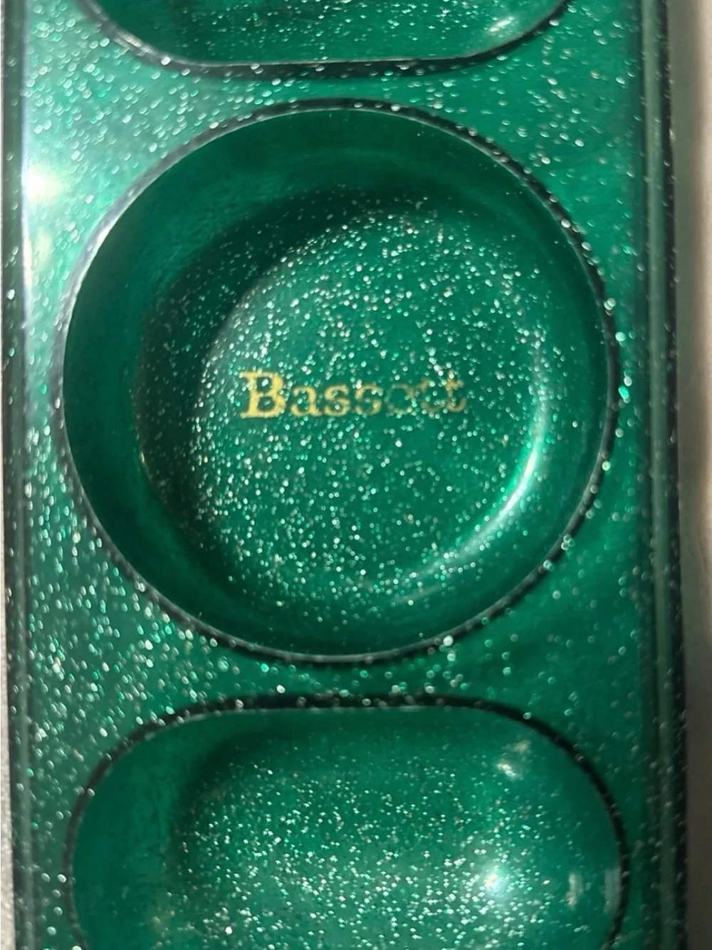 Vintage Green Glitter Tray by Bassett